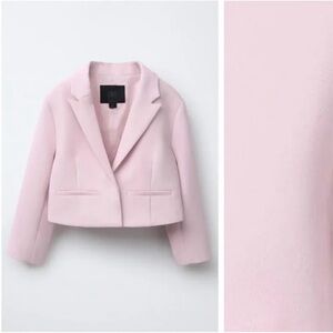 Zara Kids light Pink cropped Blazer with Bow 🎀